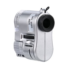 60x mini lente bolso lupa microscópio led luz ultravioleta jóias educação foco ajustável lupa de vidro detector moeda 2024 - compre barato