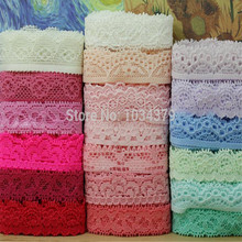 Sell by random 40 Meters/ lot Elastic Lace Fabric Ribbon Border Lace Trim Sewing Material Accessories only 13.45$ 2024 - buy cheap