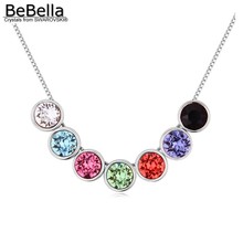 BeBella-Colgante redondo de colores EZA de colores para mujer, abalorio hecho con Cristales austriacos de Swarovski 2024 - compra barato