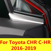 Передней двери автомобиля Elantra Accent Tucson окно маленький стойки рамка блестки, устойчивое к царапинам интерьер специальная нашивка для Toyota CHR C-HR 2016-2019 2024 - купить недорого