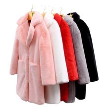 fake fur thick warm women winter fur coat new collection fashion trend winter female with underneath windbreak Faux mink coat 2024 - buy cheap