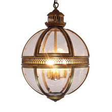 Vintage Loft Globe Pendant Lights Wrought Iron Glass Shade Round Lamp Kitchen Dinning Bar Table Luminaire Fixture Hanging Lamps 2024 - buy cheap