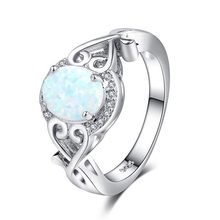 Женское кольцо для помолвки Beiver, модное серебряное кольцо с огненным опалом для пары 2024 - купить недорого