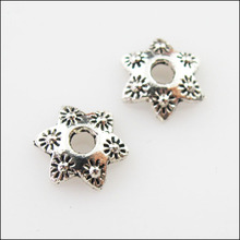 90Pcs Tibetan Silver Sun Flower End Bead Caps Connectors 10mm 2024 - buy cheap