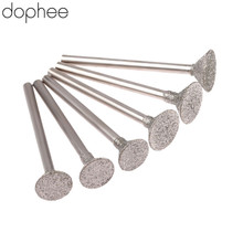 Dophee-Cabezal de molienda de diamante, herramientas abrasivas de Jade, Pound, herramienta de tallado de la palabra Jade, aguja C3 de 2,35mm, 10/12MM, 6 uds., 200 # 2024 - compra barato