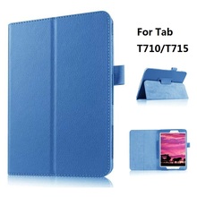 2 Section Foldable Litchi Pattern Protective Case for Samsung Galaxy Tab S2 8.0 T710 T719 SM T715 T713 Cover 2024 - buy cheap