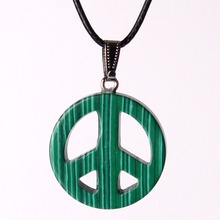 24pcs/lot New Mix Color Anyolite Stone Peace Sign Christmas 22MM Jewelry Pendants DIY Finding For Bracelet Necklace Charms Free 2024 - buy cheap