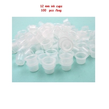 100PCS/Lot 12mm Middle Size Plastic Tattoo Ink Cup Tattoo Accessories for Tattoo Gun Needle Ink Tips 2024 - buy cheap