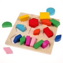 Baby Kids Wooden Geometric score Board Puzzle Early Learning Educational Toy Puzzles Montessori Wooden Puzzle Toys Boys 2024 - buy cheap