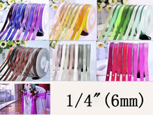 [IuBuFiGo] 1/4"(6mm) Double Face Satin Ribbon DIY Satin 100yard/lot 2024 - buy cheap