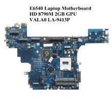 SZWXZY  Excellent For DELL E6540 Laptop Motherboard HM87 PGA947 DDR3L HD 8790M 2GB GPU VALA0 LA-9413P 100% Working 2024 - buy cheap