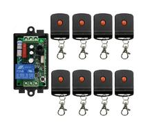 RF Sem Fio 220 V Interruptor de Controle Remoto Transmissor Receptor & 8 1 10A 1CH 315/433 MHZ Interruptor de Casa Inteligente