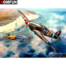 HOMFUN Full Square/Round Drill 5D DIY Diamond Painting "Aircraft scenery" 3D Diamond Embroidery Cross Stitch Home Decor A18932 2024 - buy cheap