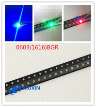 BGR SMD 0603 RGB Common Anode Led 0606 RGB LED  Diode 4-Bin Size:1.6*1.6*0.55mm colorful Red/Green/Blue 1615 1000PCS/Lot 2024 - buy cheap