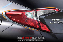 Lapetus Bright Tailgate Rear Tail Lights Lamp Eyelid Eyebrow Cover Trim 6 Piece Fit For Toyota C-HR CHR 2016 2017 2018 2019 2024 - buy cheap