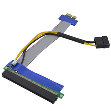 CHIPAL-extensor de tarjeta vertical suave PCI-E, Cable de extensión exprés PCI 1X a 16X, cinta con fuente de alimentación para tarjeta gráfica 2024 - compra barato