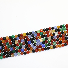 Popular colorido agat pedra natural carnelian onyx 6mm 8mm 10mm 12mm facetado contas soltas redondas diy jóias 15 polegadas a12 2024 - compre barato
