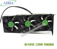 3-fans/lot ADDA AD0912UX-A7BGL DC 12V 0.50A VGA Graphics card cooling companion PCI fan 2024 - buy cheap