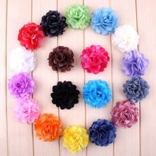 120pcs/lot 2.1" 18colors Hair Clips Chic Shaped Rose Hair Flower For Children Accessories Blossom Fabric Flowers For Headbands 2024 - buy cheap