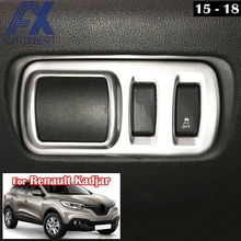 Ax-lâmpada de farol cromada, tampa do painel, farol de neblina, inserção no molde, guarnição para renault kadjar 2018, 2017, 2016, 2015 2024 - compre barato