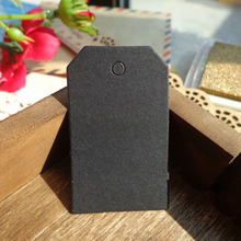 100pcs Black Bookmark Trapezoid Blank Kraft Gift Tags Price Label Paper Hang Tags With Hemp Rope 3x5cm 2024 - buy cheap