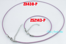 2mm purple color stainless steel bracelet and necklace set jewelry cable hand catenary chain women lady  fashion jewelry 10 sets 2024 - buy cheap