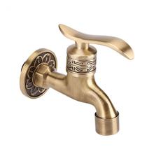 Antique Style Brass Washing Machine Faucet Wall Mount Laundry Cold Water Tap Bathroom Outdoor Garden Sink Faucet Tap 2024 - buy cheap