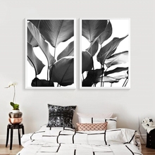 Black and White Banana Leaves Prints Modern Wall Art Tropical Canvas Painting Botanical Art Posters Palm Leaf Picture Home Decor 2024 - buy cheap