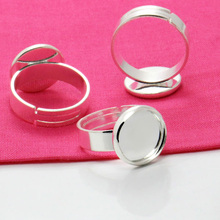 10pcs 12mm Silver-Plated Ring Setting/Blank  Base Tray for Glass Cabochons/Domes DIY Jewelry Accessories 2024 - buy cheap