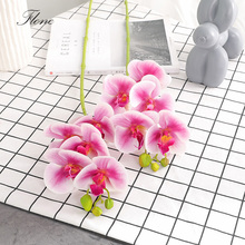 Flor de seda Artificial de 70cm para decoración del hogar, ramo de flores artificiales de 70cm, con diseño de orquídeas, flores para salón de bodas 2024 - compra barato