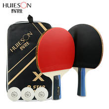 2 Pieces/Set Table Tennis Rackets Ping Pong Paddle Long/Short Handle Double Face Table Tennis Racket Set With 3 table tennis 2024 - buy cheap