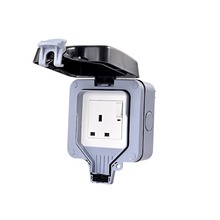 IP66 13A UK Standard Electrical Outlet Weatherproof Waterproof Power Socket With Switch for Outdoor Wall/ Bathroom AC 110~250V 2024 - buy cheap