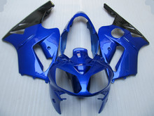Комплект обтекателей под давлением для KAWASAKI Ninja ZX12R 02 03 04 05 ZX 12R 2002 2004 2005 ABS синий черный обтекатель + подарки KM01 2024 - купить недорого