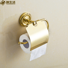 Accesorios de baño de cobre chapado en oro tallado, toallero dorado, soporte de papel higiénico antiguo, portarrollos 2024 - compra barato