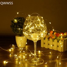 New 2M 5M 10M Copper Silver Wire LED String lights Waterproof Holiday lighting For Fairy Christmas Tree Wedding Party Decoration 2024 - buy cheap
