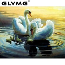 GLymg Needlework Diy Diamond Painting Swan Mother's Lover Diamond Embroidery Animal Motifs Square Drill European Home Decor 2024 - buy cheap