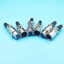 10pcs/lot 3P 4P 5P XLR Male Plug Connectors 5Pin XLR Plug Jack Japanese Type XLR Microphone Plugs 2024 - buy cheap