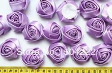 100pcs Satin fabric Rose Flower 4cm lavender Rolled Rosettes diy you pick colors 2024 - buy cheap