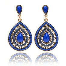 New Arrival Luxury Bohemian Drop Earring Resin Beaded Lady Heart Vintage Earrings for women 2024 - buy cheap
