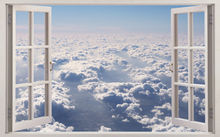 Adesivo de parede com efeito 3d, adesivo de parede com nuvens, céu, decalque de decoração, mural, decoração para casa, presente, frete grátis 2024 - compre barato