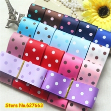 1-1/2 inch 38 MM Polka Pontos Impressos Fita de Gorgorão 15 Cores Misturadas para acessórios para o cabelo 2024 - compre barato