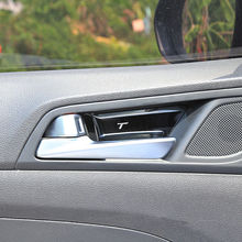 BBQ @ FUKA новые аксессуары для стайлинга автомобилей для Hyundai Tucson 2015-2018 Внутренняя дверь чаша крышка отделка протектор из нержавеющей стали 4 шт 2024 - купить недорого