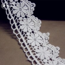 5yards/ Lot  Cotton Water Soluble Lace Fabric Lace Wedding Dress Accessories Lace Trim width 4.5cm RS2079 2024 - buy cheap