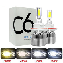 Super bright Auto H7 H11 LED Car Headlight 9006 H1 H3 9005 880 881 H27 H4 LED Dual Color Headlight Kit 3000K 6000K 4300K 8000K 2024 - buy cheap