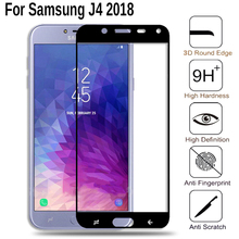 Película de vidro temperado para samsung j4 2018, 9h, 3d, proteção completa da tela, para samsung j4, 2018, hd, transparente 2024 - compre barato