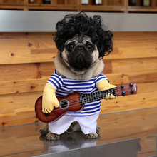 Funny dog Guitar Player Cosplay costume for small dog large dog pet cat funny golden retriever Halloween Party custome clothes 2024 - buy cheap