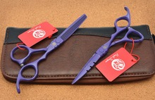 502# TOPPEST 5.5 Inch Purple Hairdressing Scissors JP 440C 62HRC Home & Salon Cutting Scissors Thinning Shears Hair Scissors 2024 - buy cheap