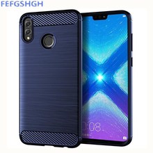 Carbon Fiber Cover For Huawei Honor 8C BKK-L21 Case Rubber Silicone Phone Cases For Huawei Honor 8C Back Case 2024 - buy cheap