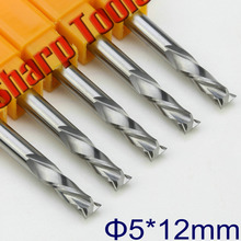 5x12mm 2 Flutes Up &Down Cut End Mill Engraving Bits Carbide Cutter,Compression CNC Cutter Milling Tools Woodworking Machining 2024 - buy cheap