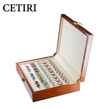 CETIRI-Caja de regalo de 20 pares de joyas para hombre, gemelos, anillos, caja de madera pintada de alta calidad 2024 - compra barato